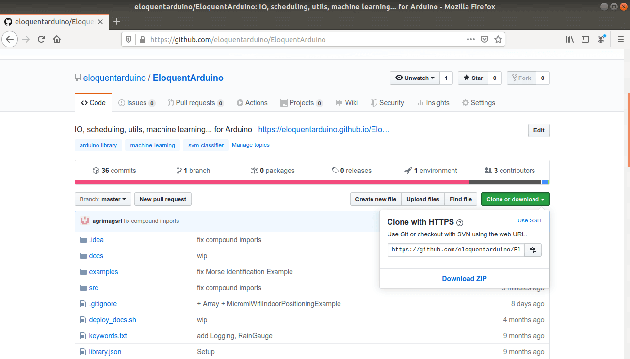 Download zip from Github repository